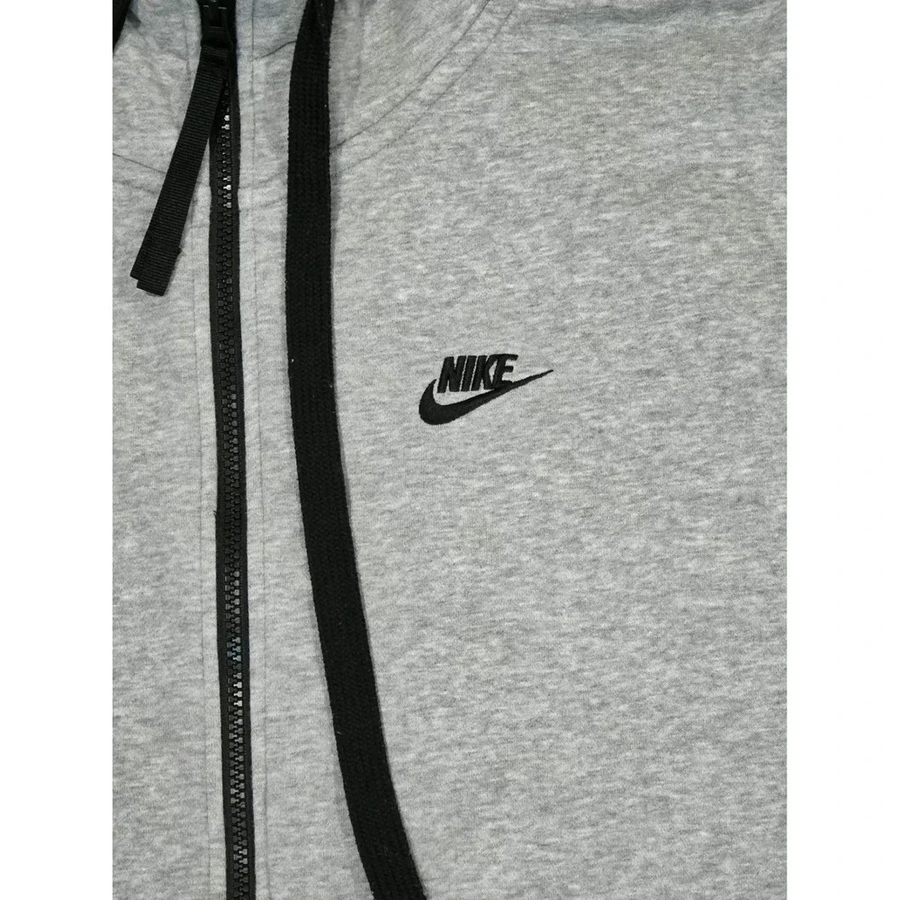 Nike Air Full Zip Hoodie Gray Black Spell Out XXL Authentic Sportswear‎